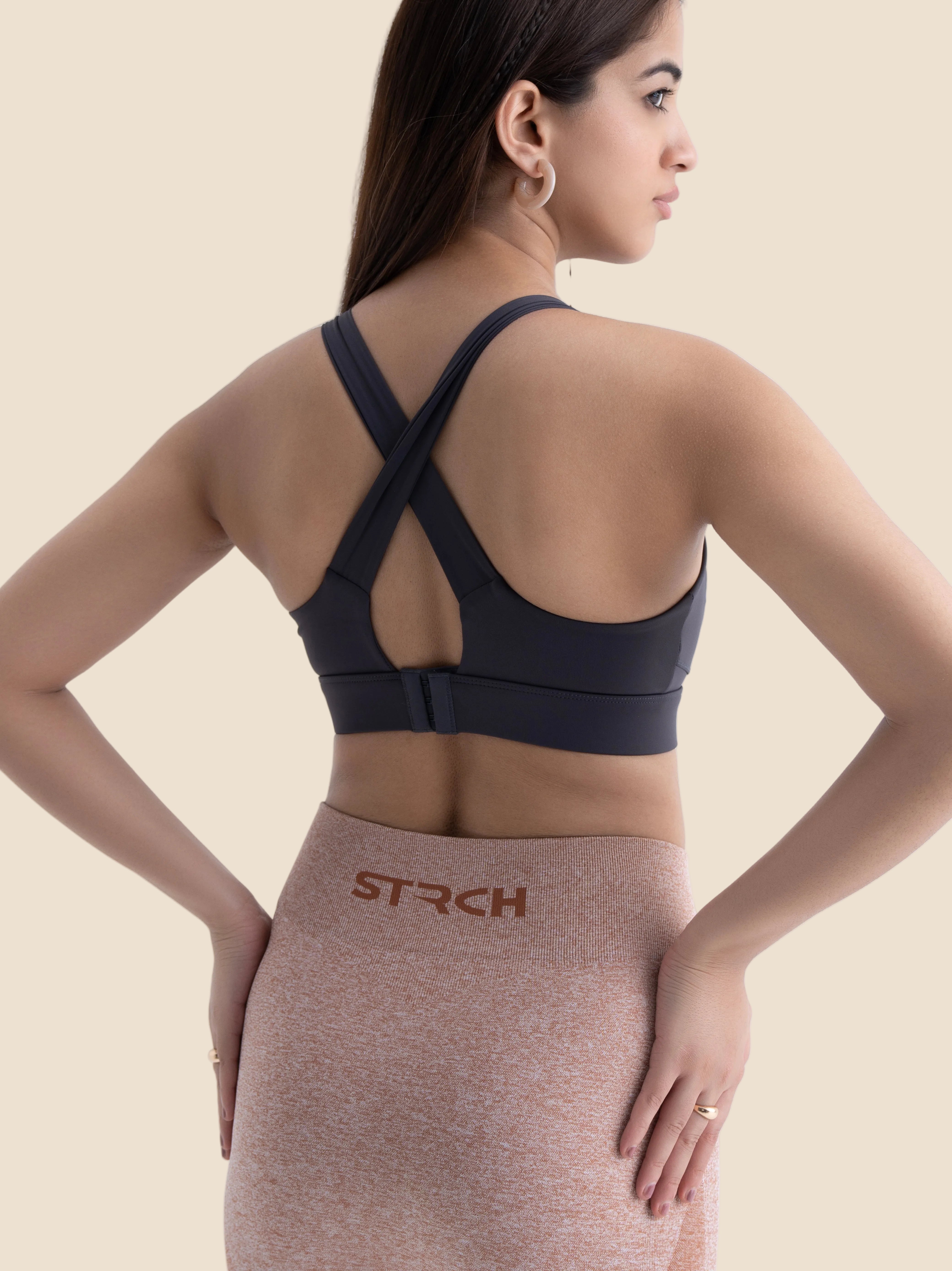 Women Seamless Flare Workout Leggings - Mocha Brown - 5