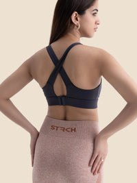 Women Seamless Flare Workout Leggings - Mocha Brown - 5