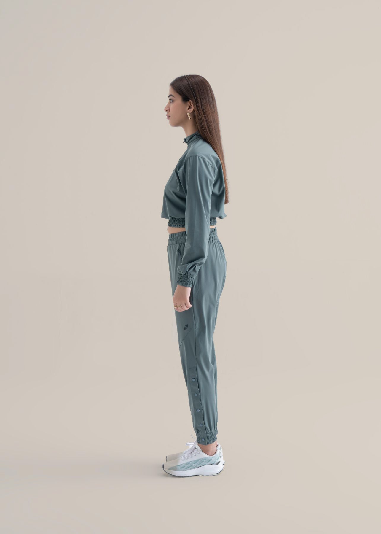 Women Cropped Jacket - Balsam Green - 6