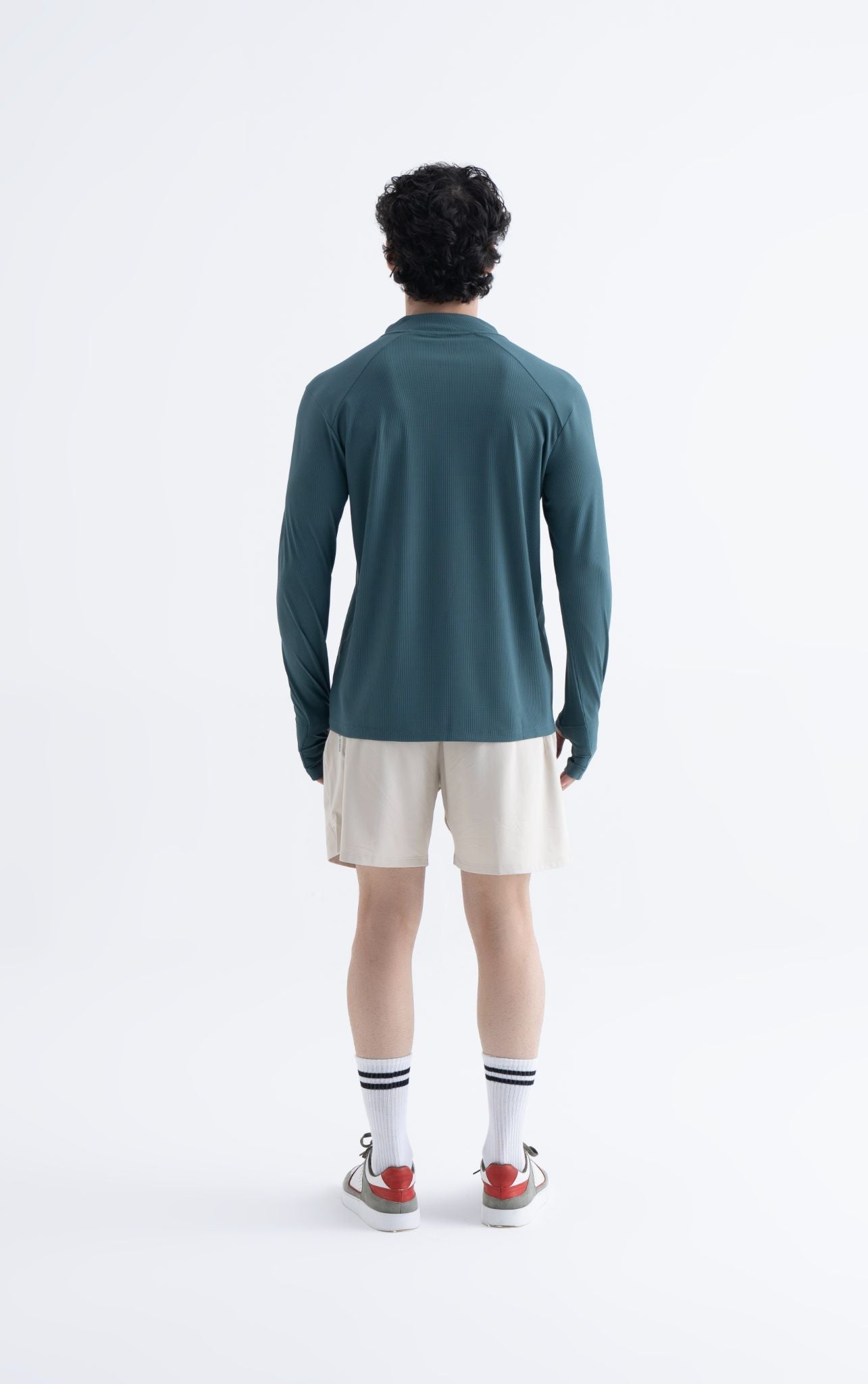 Men Half Zip Panel Jacket Pine - 2