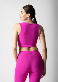Women Reflective Gym Sports Bra - Shocking Pink - 5