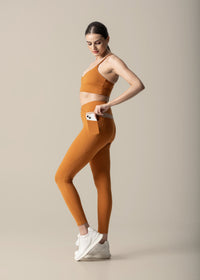 Double Up Power Leggings - Caramel - 7