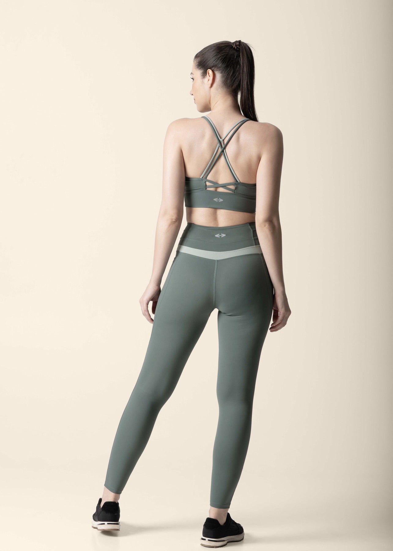 Double Up Power Leggings - Sage Green - 8