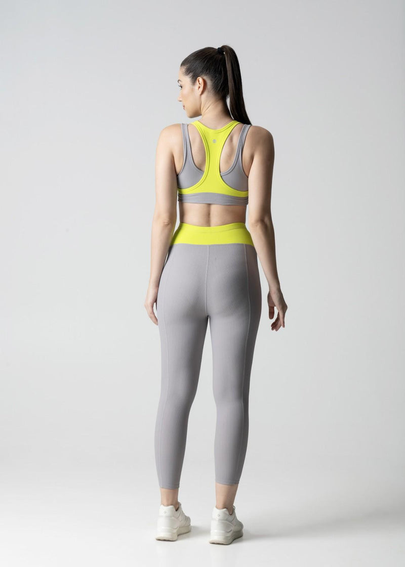 Strch Flex Double Up Sports Bra - Grey