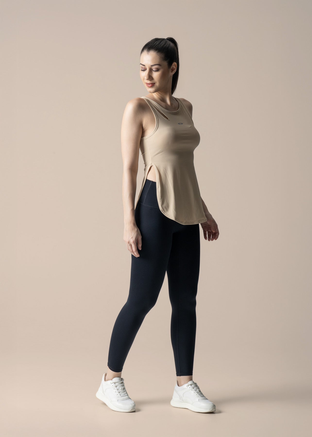 Women Flexible Fit Top - Beige - 2
