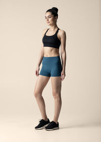 Women Cycling Shorts - Deep Teal Blue - 2
