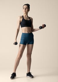 Women Cycling Shorts - Deep Teal Blue - 5
