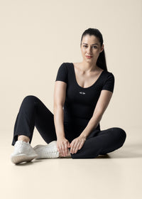 Strch Flex Crop Top - Black - 4