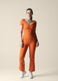 Strch Flex Crop Top - Orange - 2