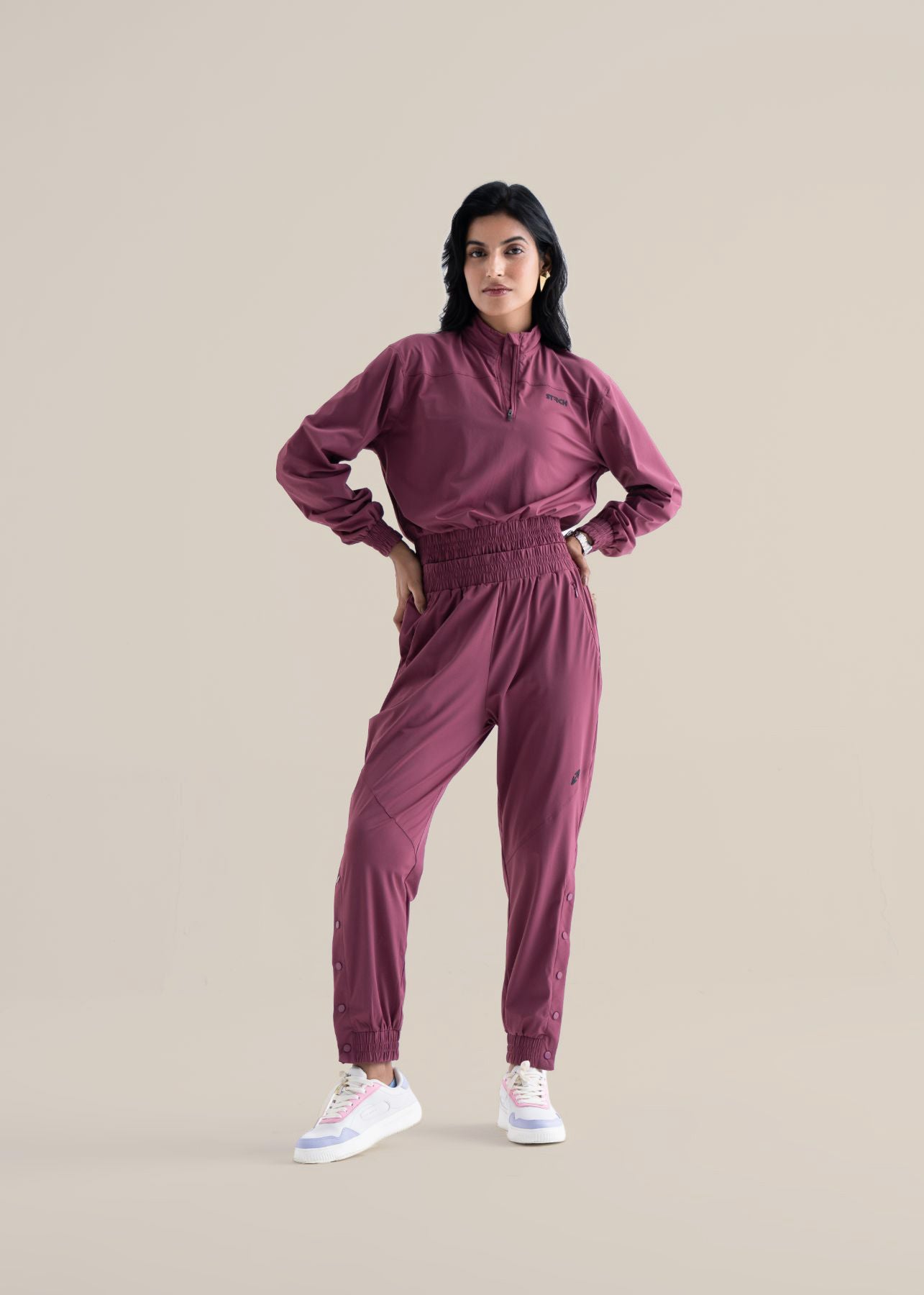 Women Cropped Jacket - Hawthorn Rose - 2
