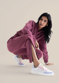Women Cropped Jacket - Hawthorn Rose - 3