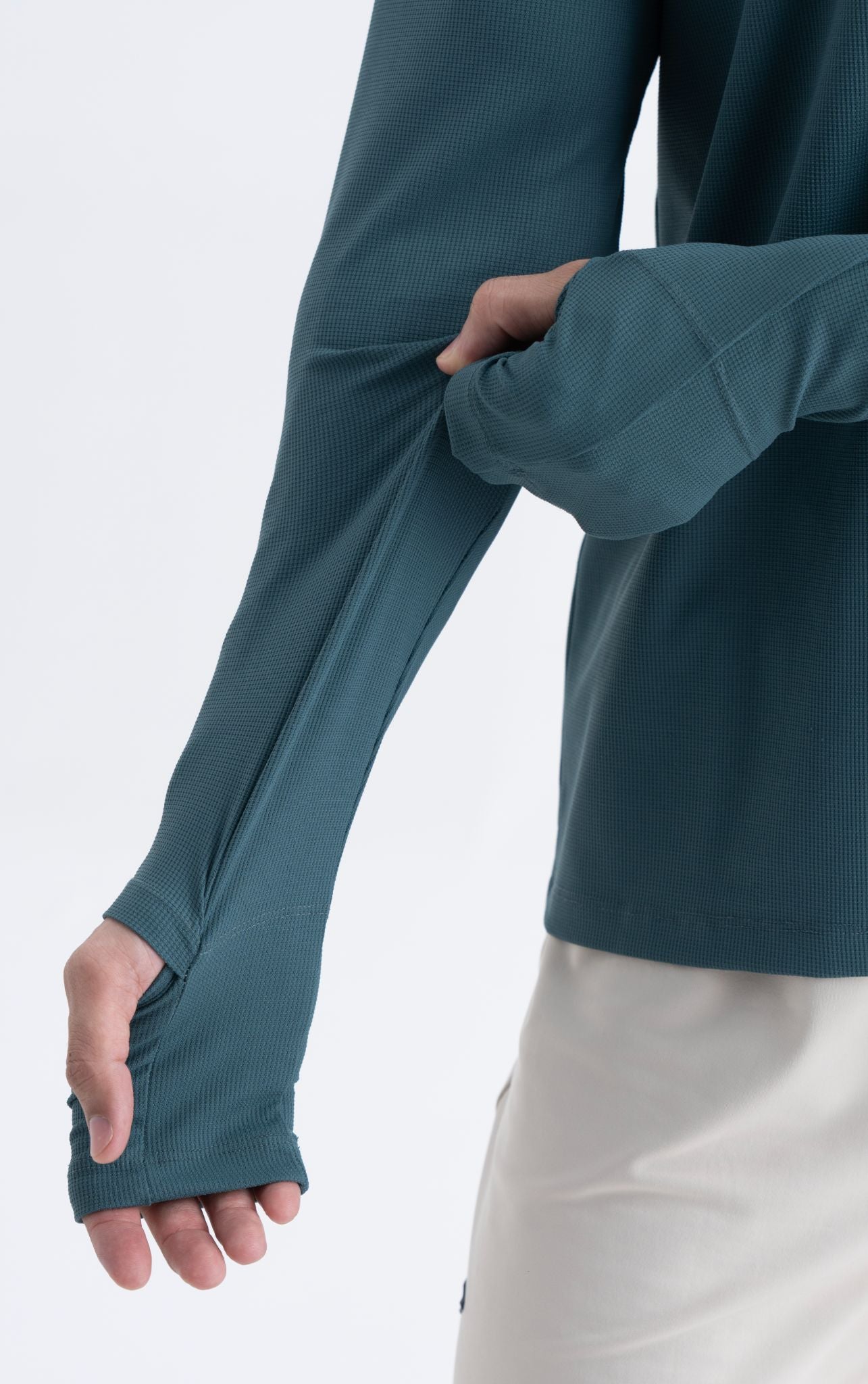 Men Half Zip Panel Jacket Pine - 3