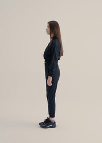 Women Cropped Jacket - Black - 6