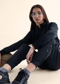 Play Core Snap Botton Track Pants - Black - 6