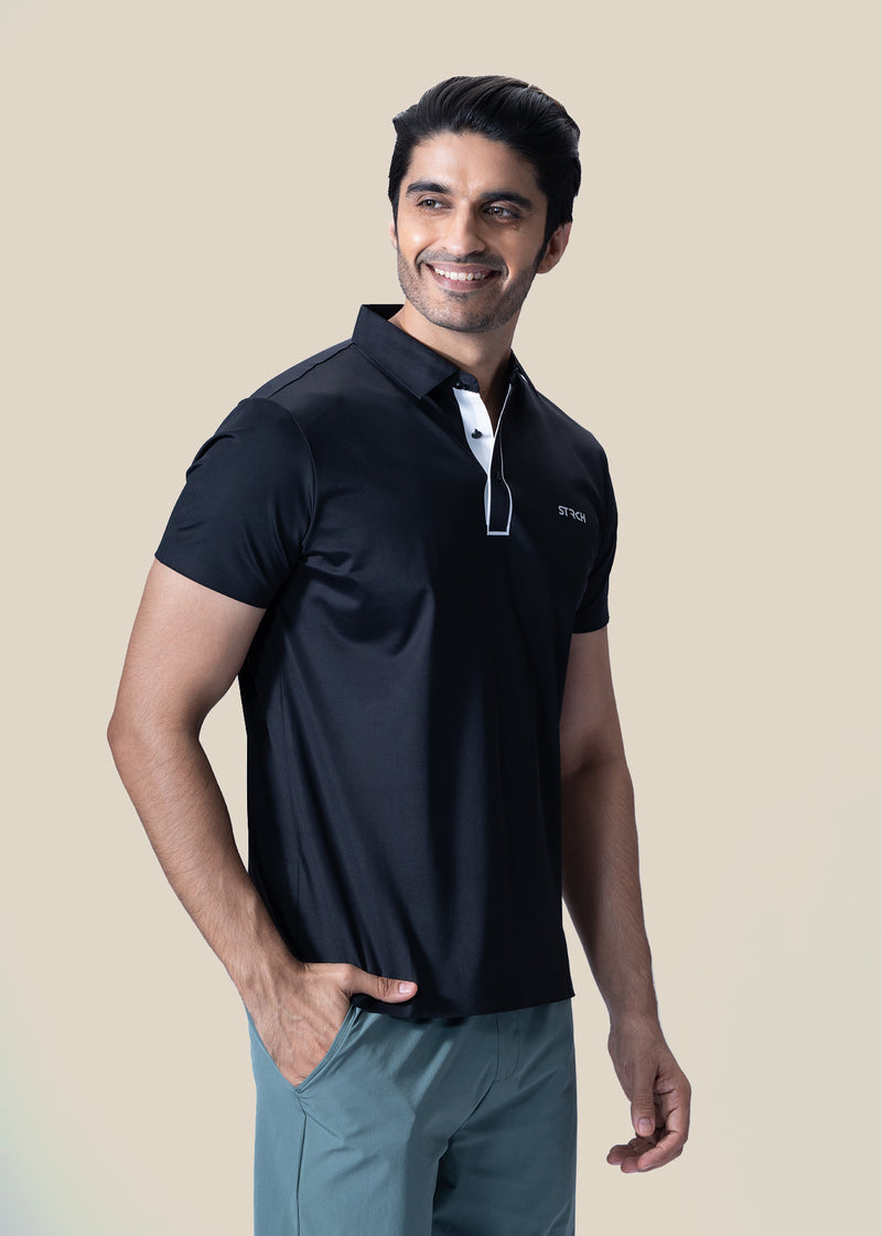 Men Premium Polo - Black
