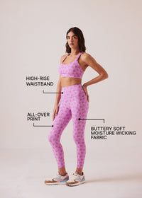 Women Comfort Fit Leggings - Orchid Pink - 3