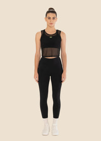 Women Adjustable Strap Gym Bra - Powder Black - 2