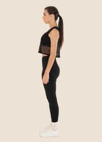 Women Adjustable Strap Gym Bra - Powder Black - 4
