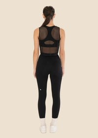 Women Adjustable Strap Gym Bra - Powder Black - 6