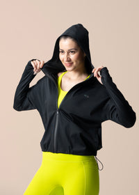 Women Workout Jacket - Black - 2