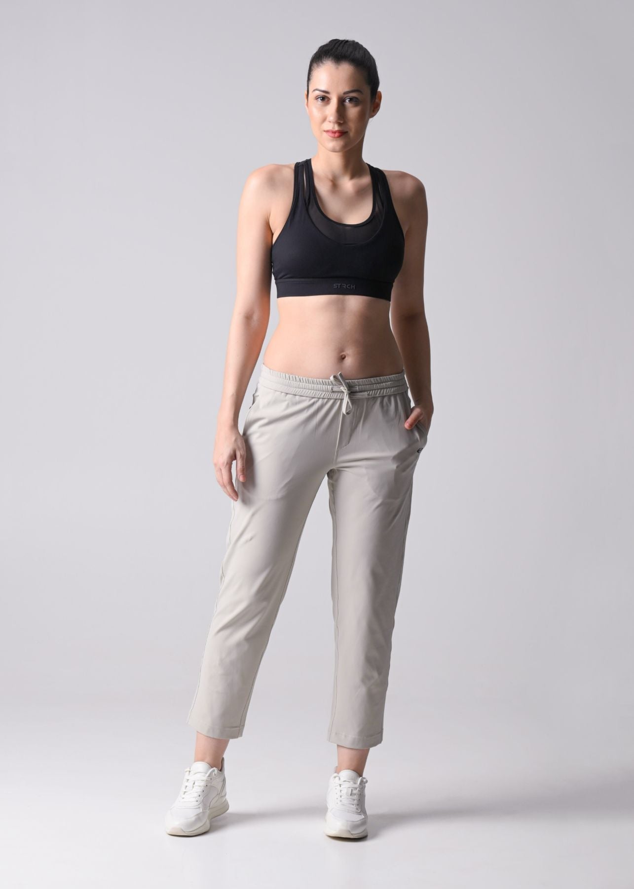 Women Gym Straight Pants - White - 1
