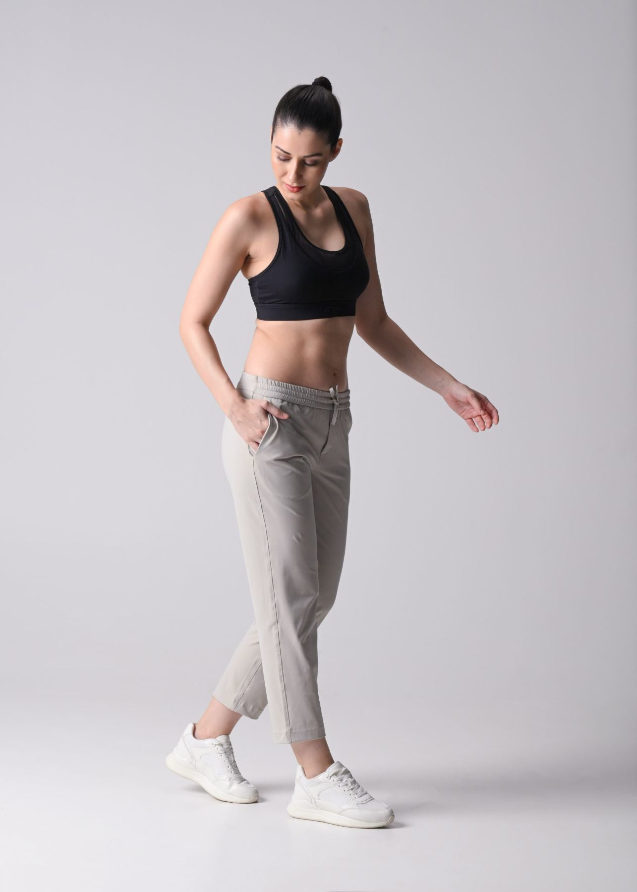 Women Gym Straight Pants - White - 4
