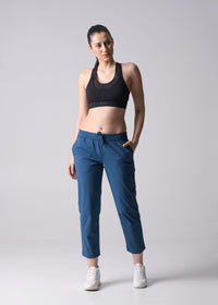 Women Gym Straight Pants - Teal - 1