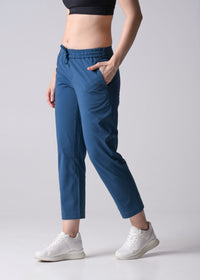 Women Gym Straight Pants - Teal - 3