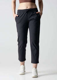 Women Gym Straight Pants - Black - 4