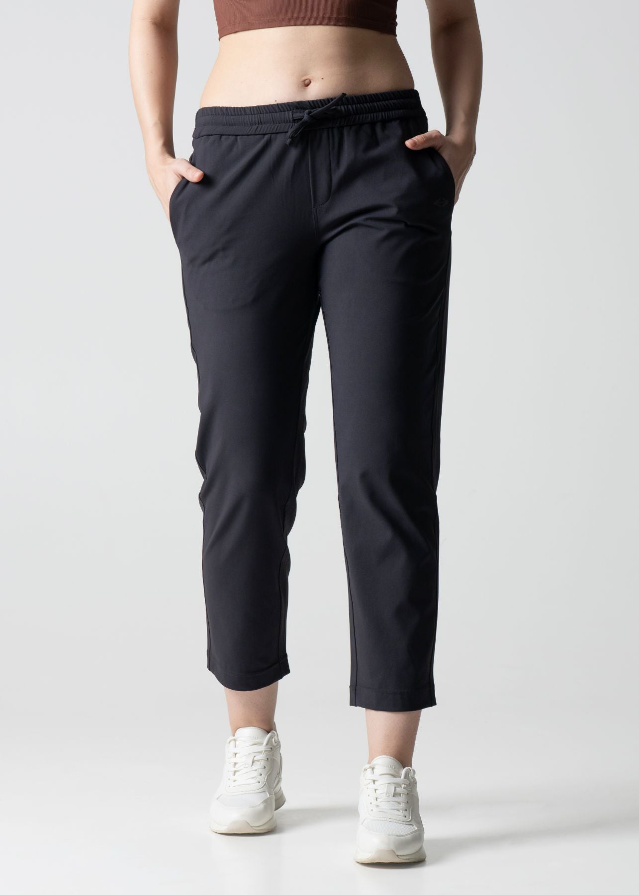 Women Gym Straight Pants - Black - 4