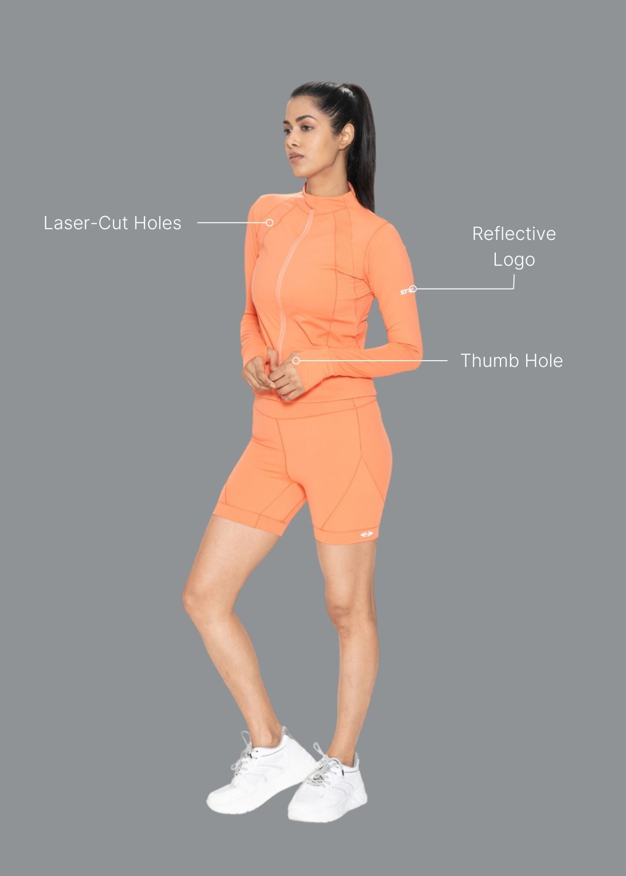 Sculpted Performance Jacket - Orange - 2