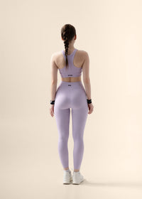 Ribbed T-back sports bra - Orchid Bloom - 6