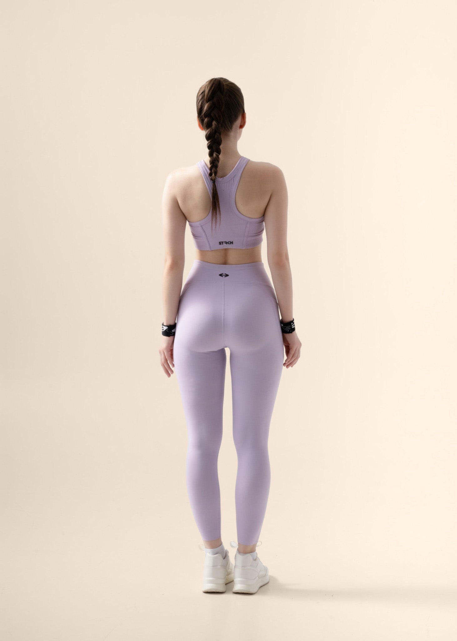 Ribbed T-back sports bra - Orchid Bloom - 6
