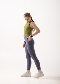 Workout Essential Fitted crop top - Wood Green - 2