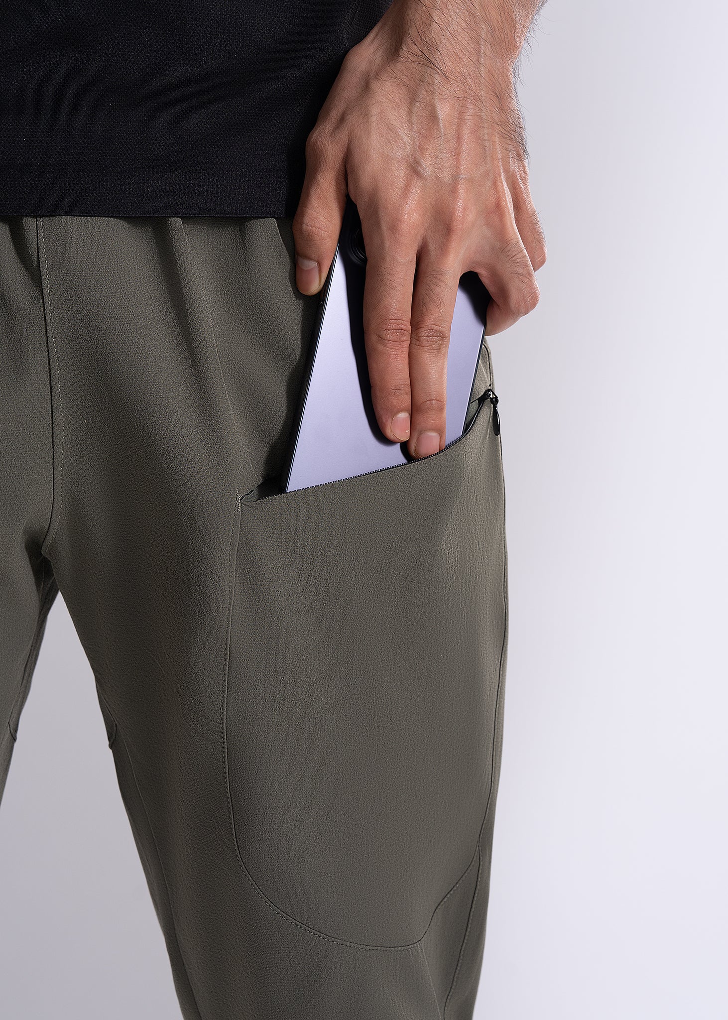 Men Running Joggers Dark Olive - 4