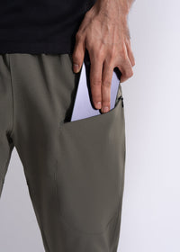 Men Running Joggers Dark Olive - 4