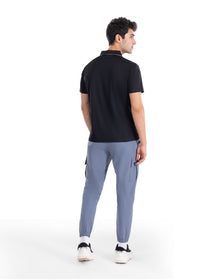 Men Utility Cargo Fit Pants Slate Blue - 3