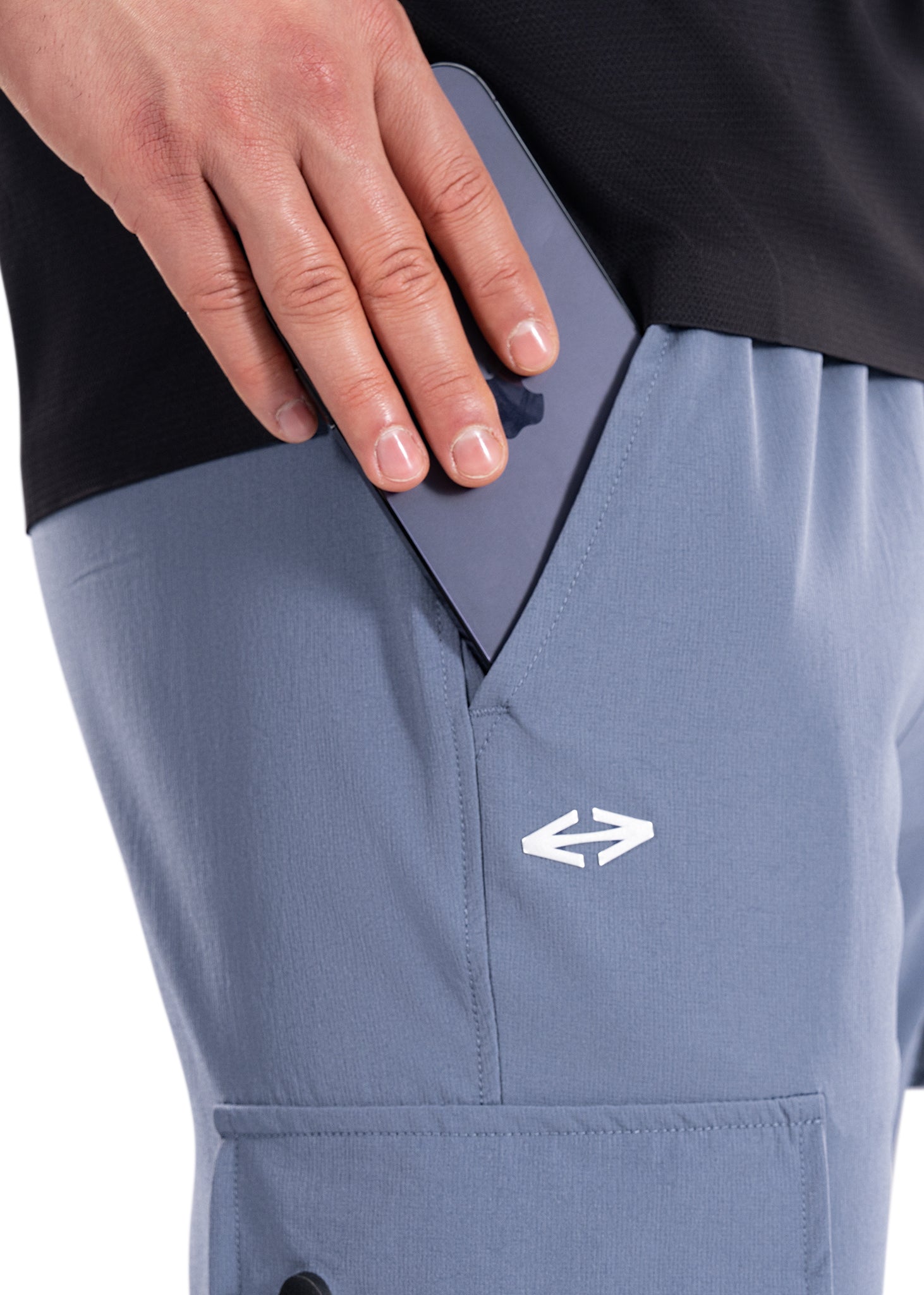 Men Utility Cargo Fit Pants Slate Blue - 4