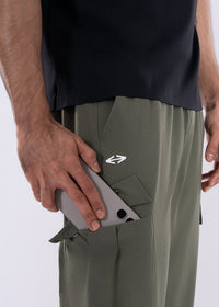 Men Utility Cargo Fit Pants Dark Olive - 5
