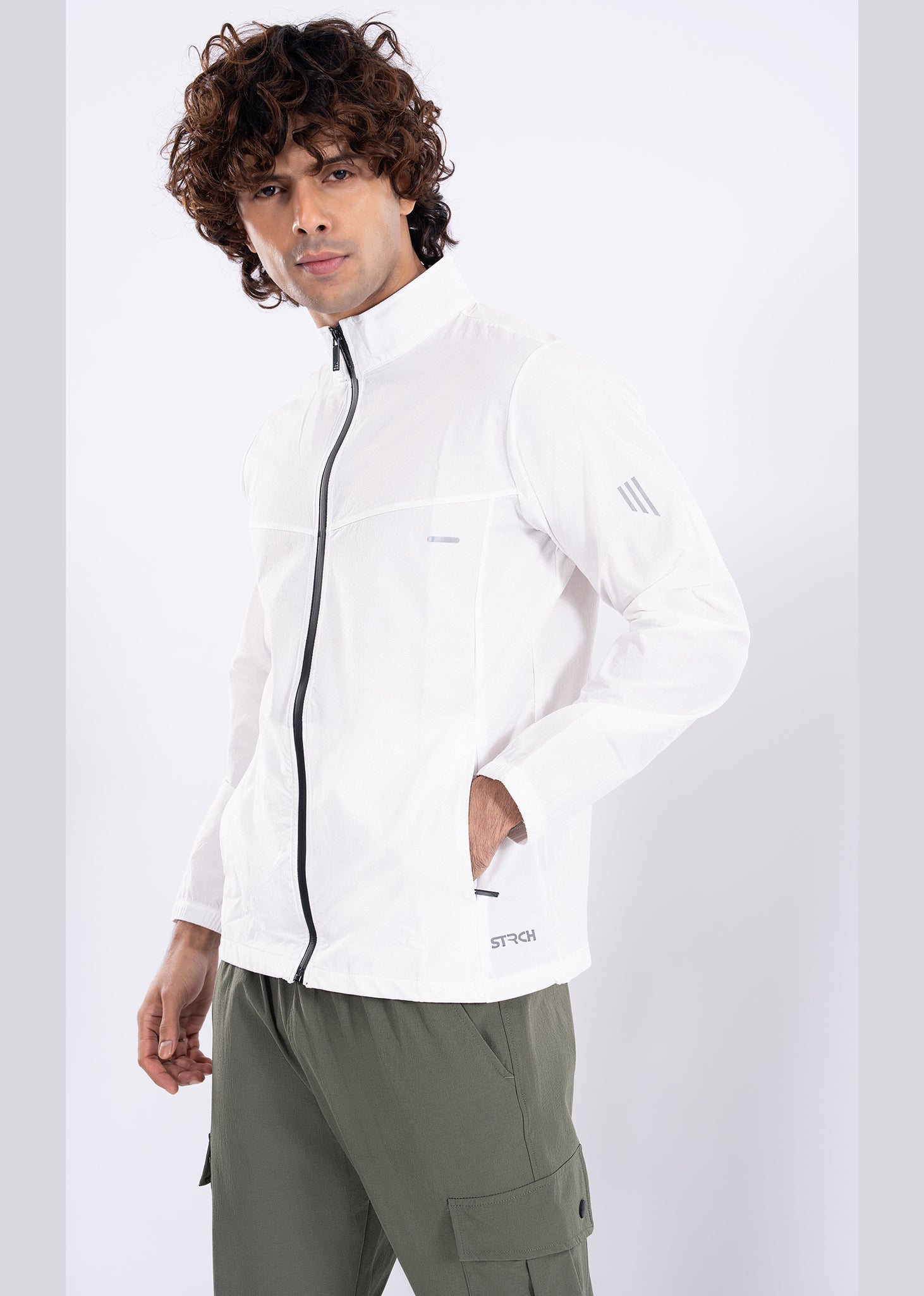 Men All Weather Training Jacket White - 1