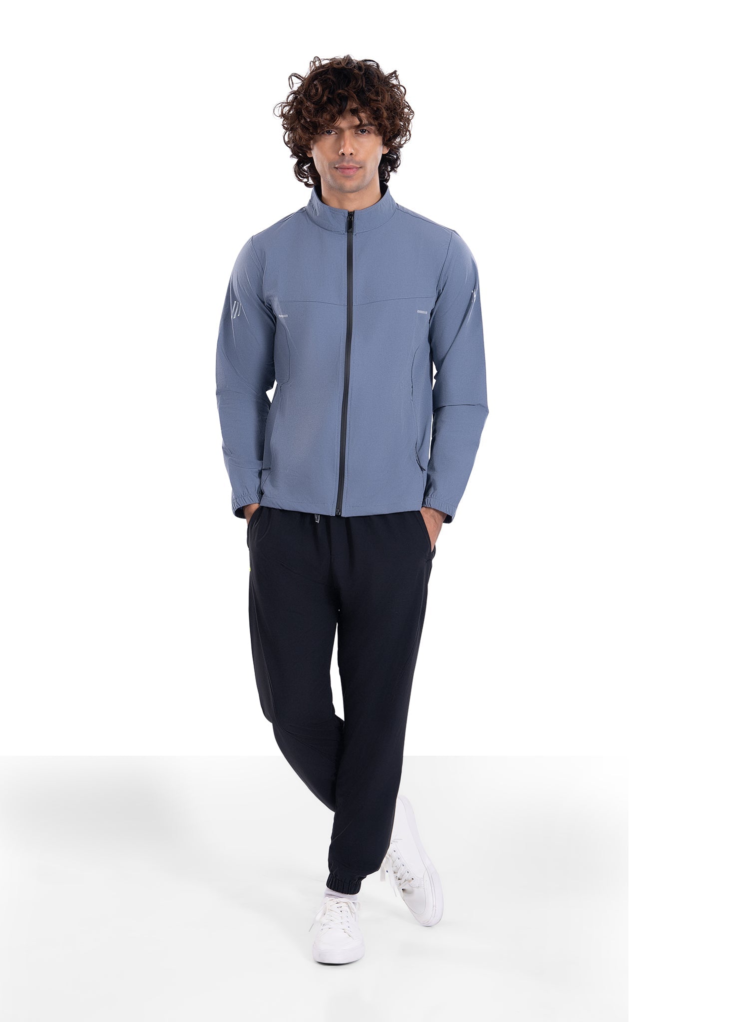 Men All Weather Training Jacket Slate Blue - 5