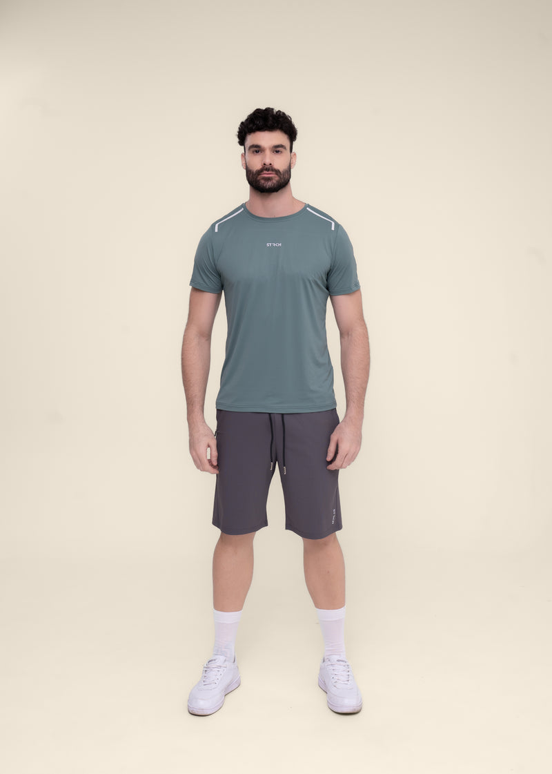 Men Running T Shirt - Hunter Green