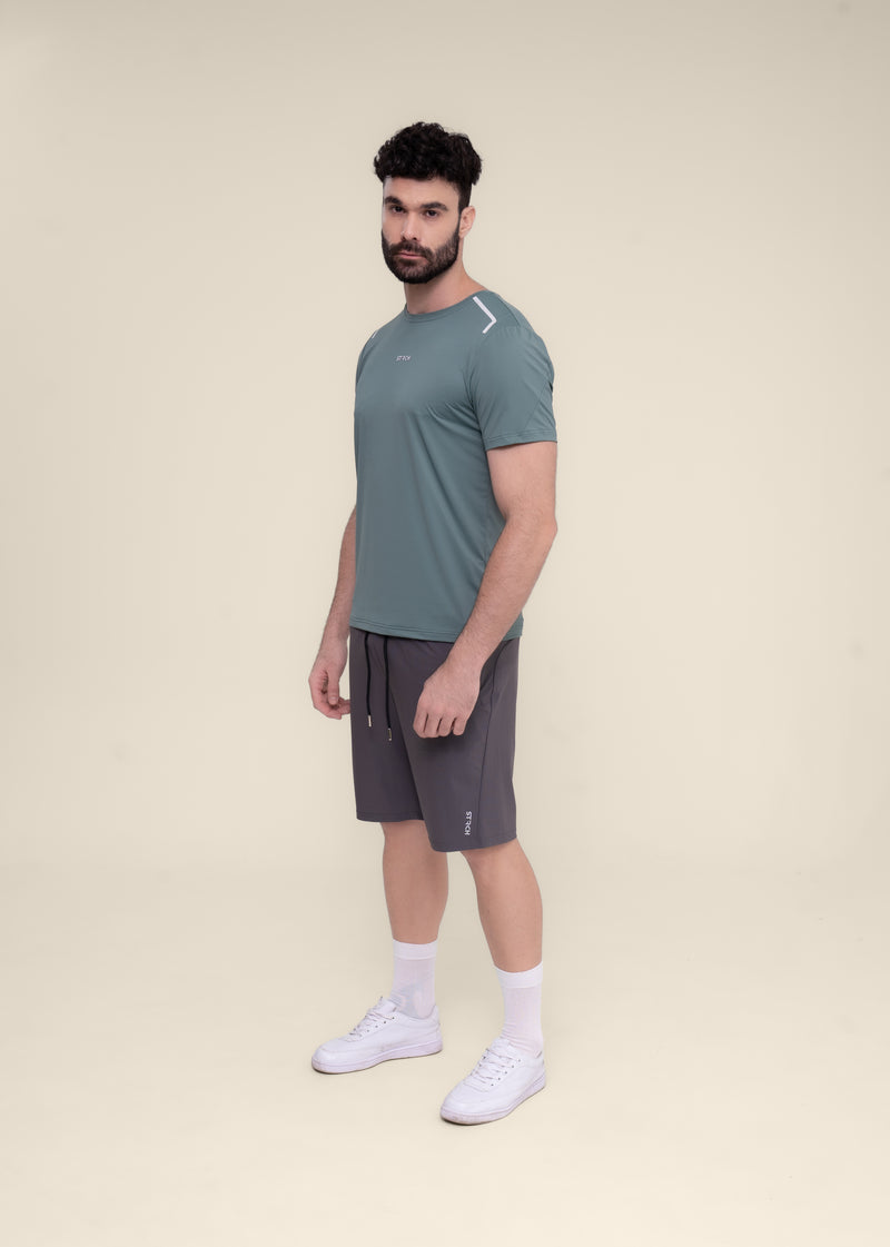 Men Running T Shirt - Hunter Green