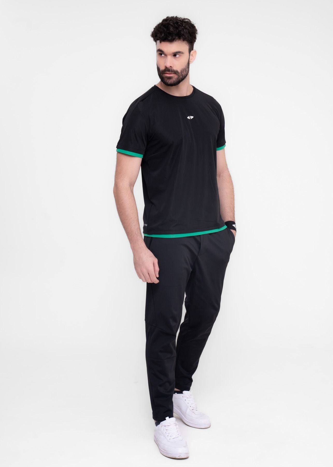 Men Warm Track Pants Black - 1