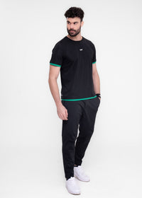 Men Warm Track Pants Black - 1
