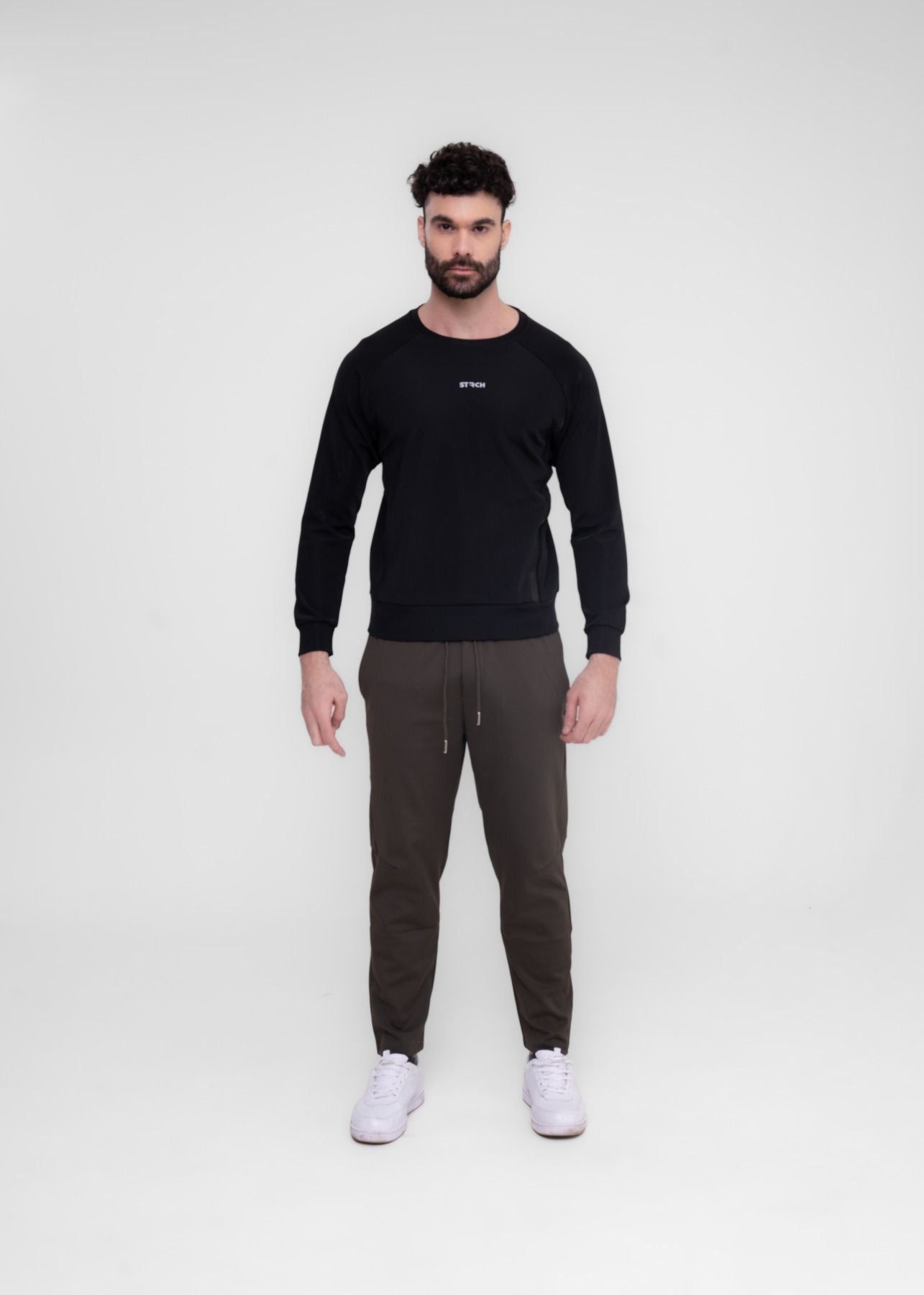 Men Reflective Logo Sweatshirt Black - 1