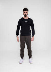 Men Reflective Logo Sweatshirt Black - 1