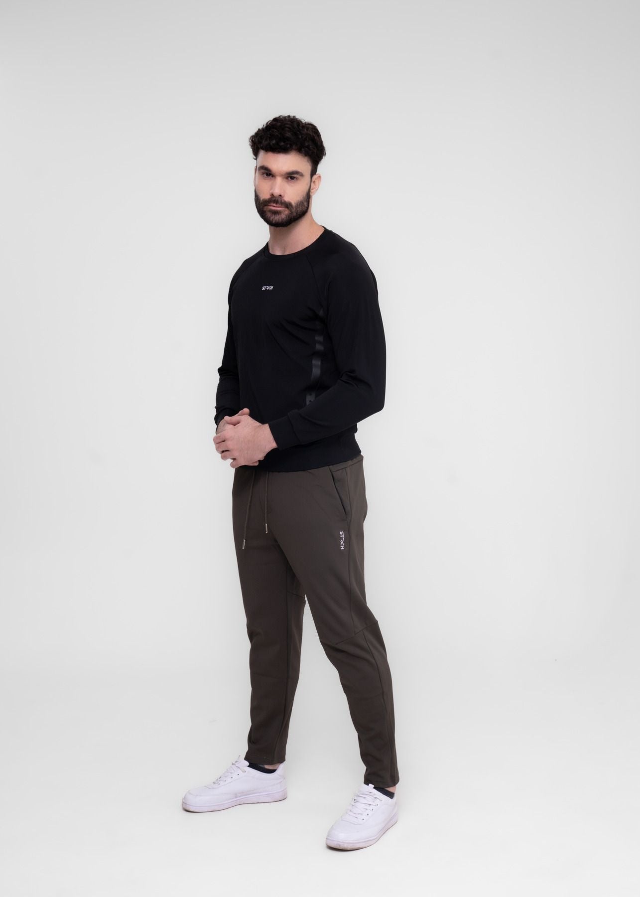 Men Reflective Logo Sweatshirt Black - 3