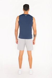 Men Lightweight Gym Tank Top Classic Blue - 4