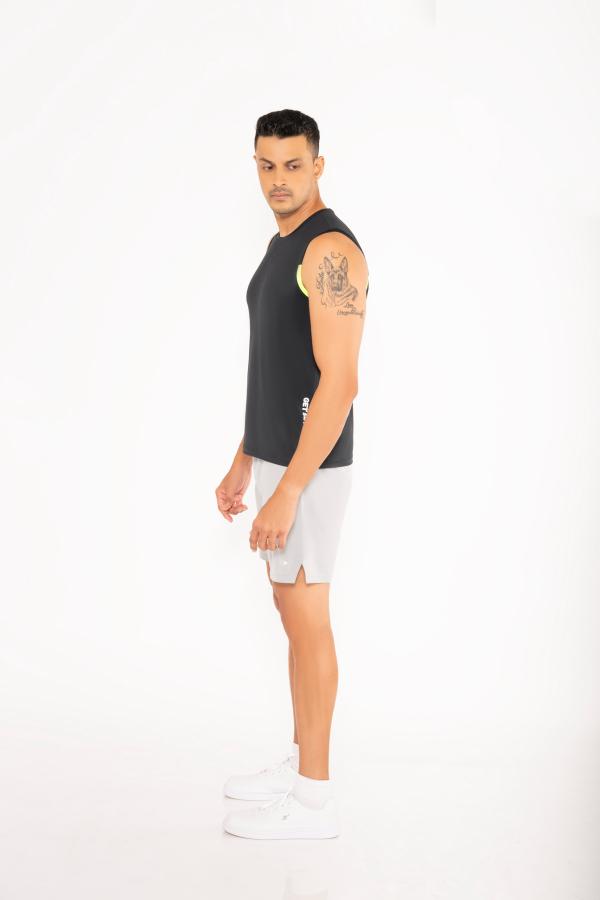 Men Lightweight Gym Tank Top Black - 3